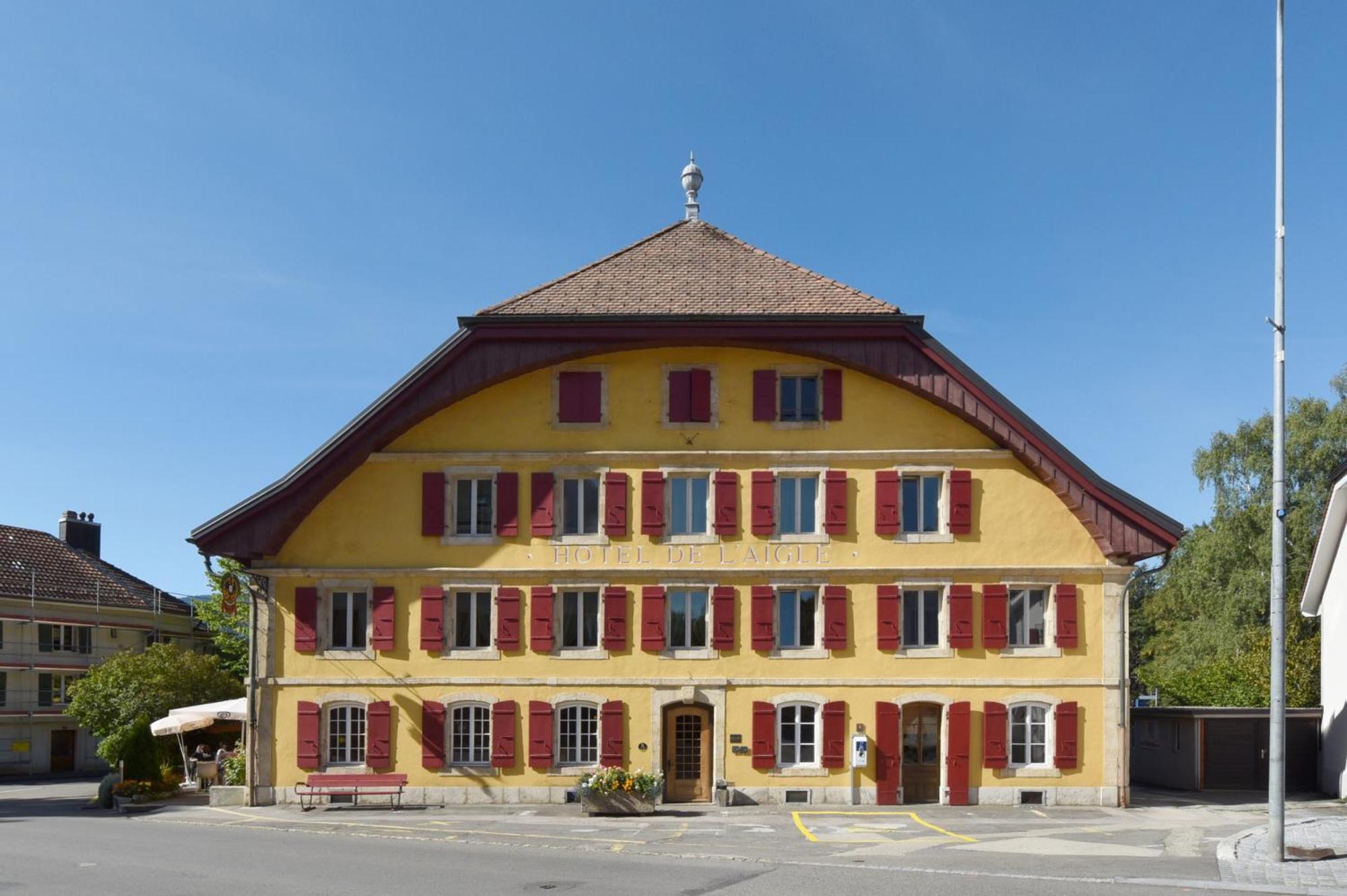 Hotel De L'Aigle Couvet Exterior foto
